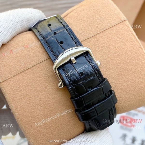 Knock off IWC Portofino Automatic Watches White Dial Black Leather Strap 6
