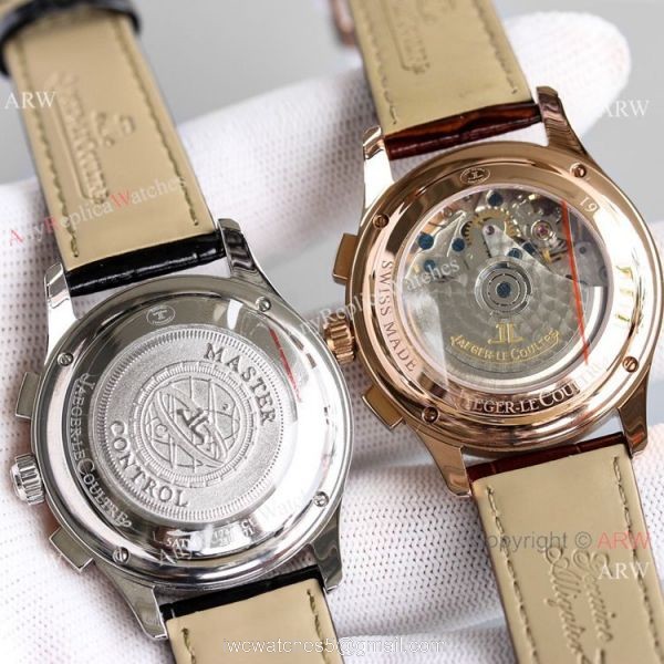 Swiss Fake Jaeger-LeCoultre Master Chronograph Watch Diamond Bezel 6