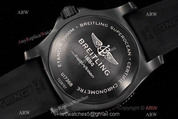 2020 New! Swiss Breitling Superocean Automatic Black Steel Watch Yellow Dial 6