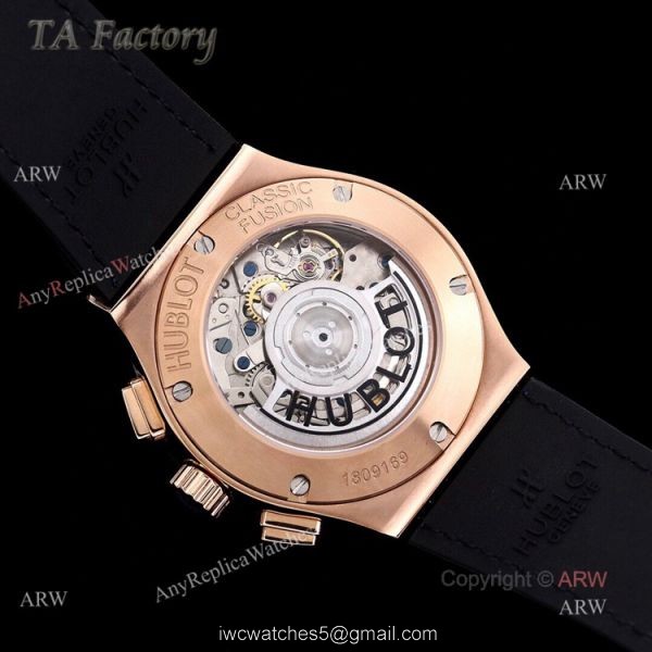 Hublot Big Bang Rose Gold Diamonds Swiss Replica Watches With Blue Diamond Bezel 6