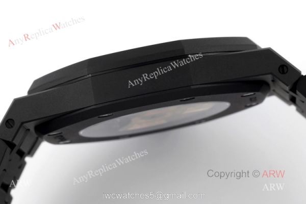 New Audemars Piguet Royal Oak White Dial Black Venom 15400 Swiss Replica DLC Watches 6