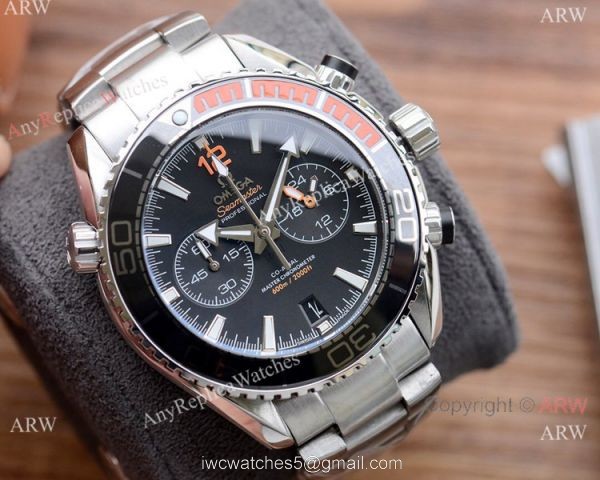 Best Copy Omega Planet Ocean 600m Chronograph Orange Bezel Watches 6