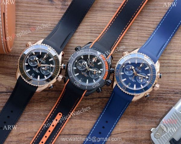 Best Replica Omega Planet Ocean 600m Watches Black Chronograph 6