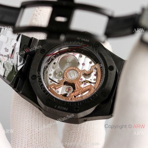 Swiss Replica Audemars Piguet Royal Oak Moon phase Watch 41mm Black Subdials 6