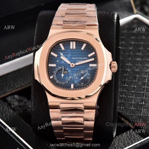 Patek Philippe Power Reserve Clone Watches Gray Gradient Dial Rose Gold 40mm 6