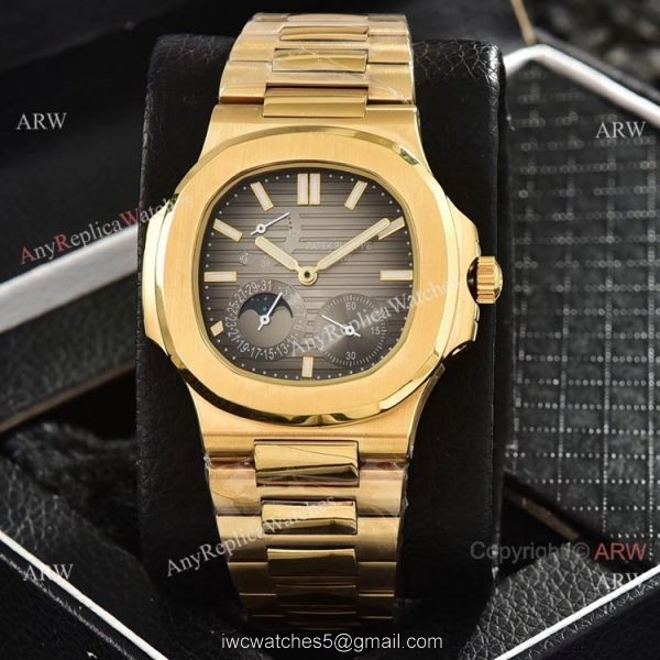 Patek Philippe Power Reserve Moonphase Copy Watches All Gold 40mm 6