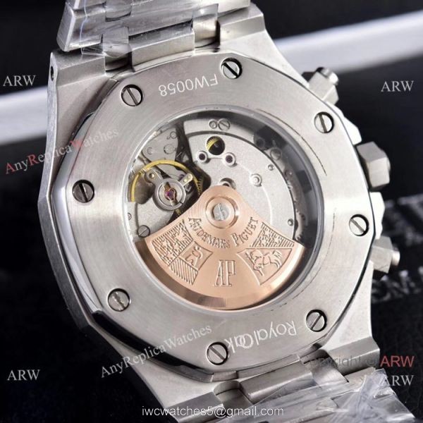 Knockoff Audemars Piguet Royal Oak 41mm Wrist Silver Steel Blue Sub-dials 6