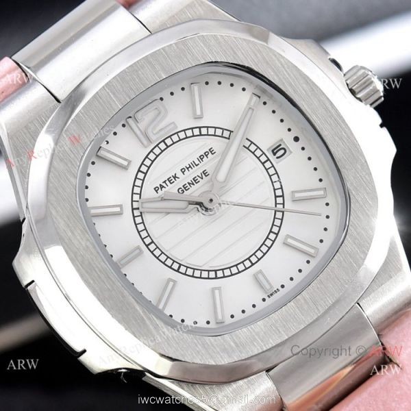 Copy Patek Philippe Lady Nautilus Watches Gray Gradient Dial 32mm 6