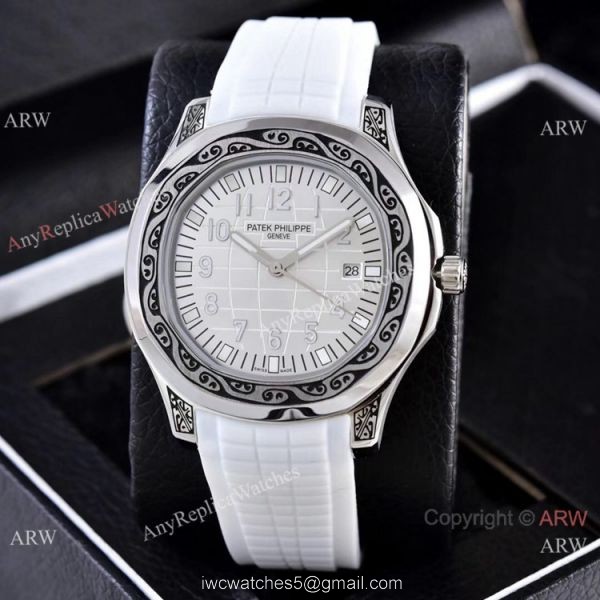 Clone Patek Philippe Aquanaut Silver Engraving Watches Vintage Style 6