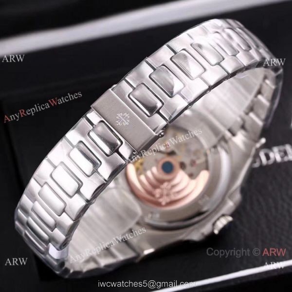 Knockoff Patek Philippe Nautilus 40mm Watches Blue Face Stainless Steel 6