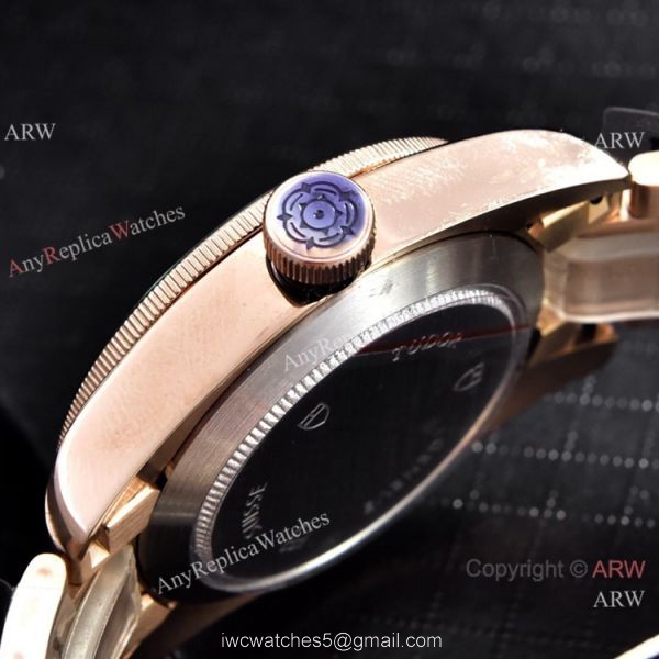 Replica Tudor Heritage Black Bay 41mm Men Watches Red Bezel Rose Gold 6