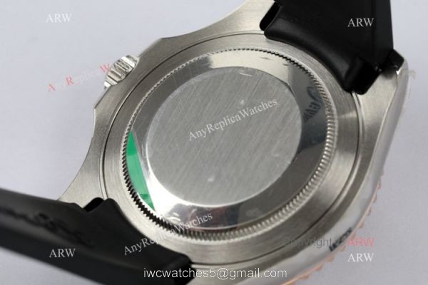 EW Factory 1-1 Replica Rolex Yacht-Master Watch Swiss 3235 Black Rubber Strap 6
