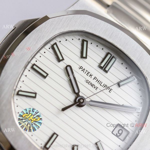 Swiss Grade Patek Philippe Nautilus PPF Factory Cal324 Watch Stainless Steel White Dial 6