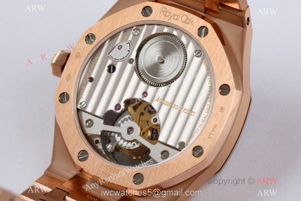 R8 Factory 1-1 Best Replica Audemars Piguet Royal Oak Swiss Tourbillon Watch Rose Gold 6