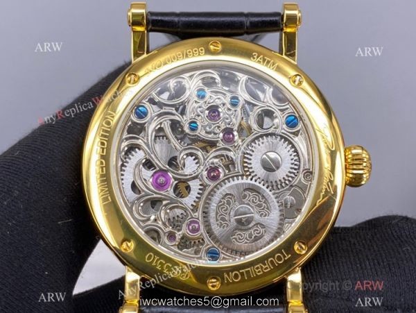 Super Clone Patek Philippe Tourbillon Moon phase Diamond Watch Gold Power Reserve 6