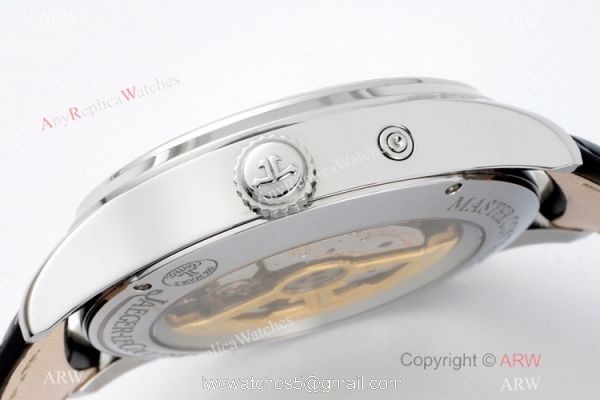 ZF Factory 1:1 Swiss Replica Jaeger leCoultre Master Watch Blue Face Leather Strap 6