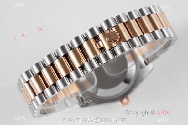 Swiss Clone Rolex Presidential Datejust 31mm Watch Champagne Dial with Diamond 6