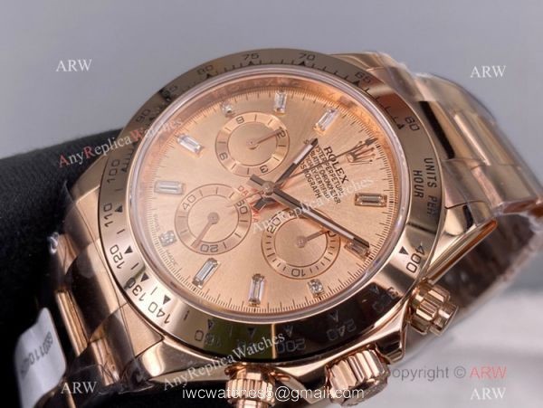 New! Rolex Daytona Chronograph 904L Rose Gold watch Noob Factory Swiss 4130 6