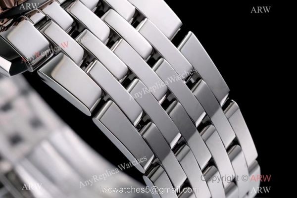Swiss Grade Breitling Navitimer 1 Chronograph KOR A7750 Watch Rose Gold Bezel Black Dial 6