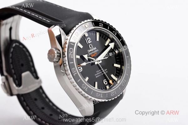 Swiss Grade Copy Omega Seamaster 600m Co-Axial GMT VS Factory 8605 Watch Black Rubber Band 6