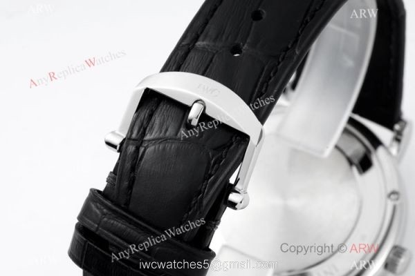 AI Factory Swiss Replica IWC Portofino Hand Wound 8 Days Moon Phase Watch Blue Dial 45mm 6