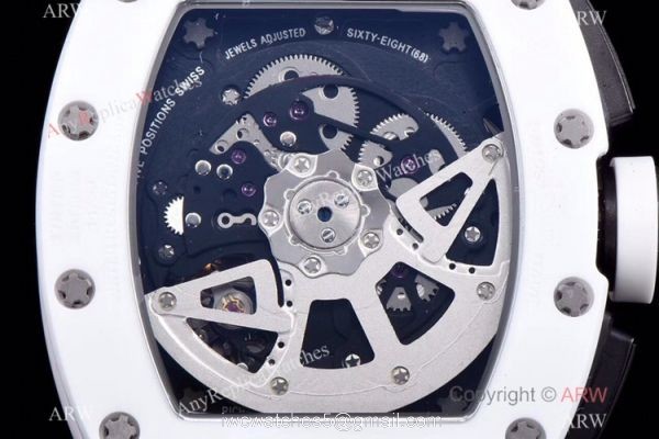 KV Factory 1:1 Best Replica Richard Mille RM011 White Ghost Limited Edition Watch 6