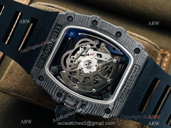 RM Factory 1:1 Swiss Copy Richard Mille RM35-02 Rafael Nadal Swiss NH05 Watch All Black 6