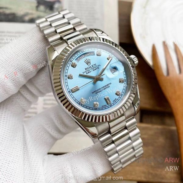 Replica Rolex Day Date President 40mm Watches Red Diamond Dial 6