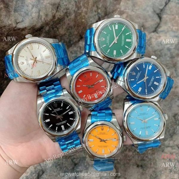 2020 New Rolex Oyster Perpetual 41mm Watch Stainless Steel President Band Green Dial 6