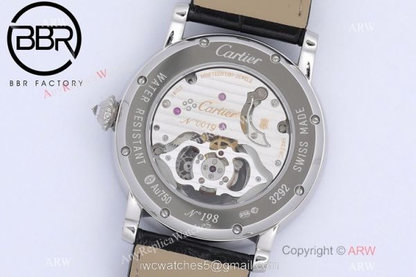 BBR Factory 1:1 Replica Cartier Rotonde De Tourbillon Watch Stainless Steel 40mm 6
