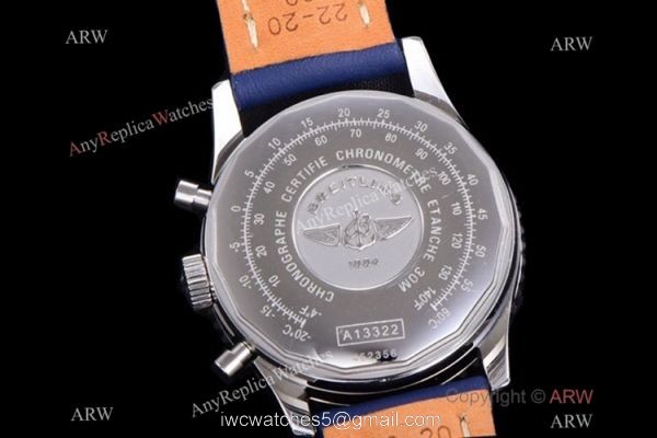 OXF Swiss Replica Breitling Old Navitimer II A13322 Watch Blue Chronograph Dial 6