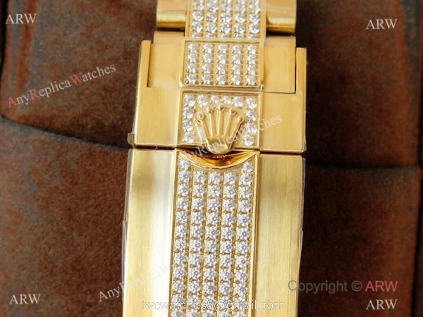 (ROF) Swiss Replica Rolex GMT-Master II Custom Watch Full Diamond Dial A2836 Movement 6