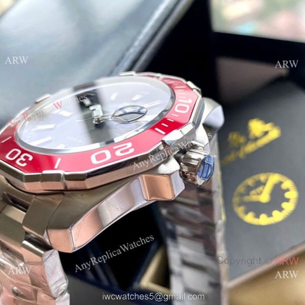 Japan Grade Copy Tag Heuer Aquaracer 300 Quartz Watch Red Nato Strap 6