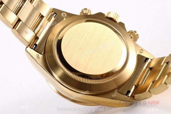 BL Factory Replica Rolex Daytona Rainbow All Gold Watch Swiss Cal.4130 Chronograph 6
