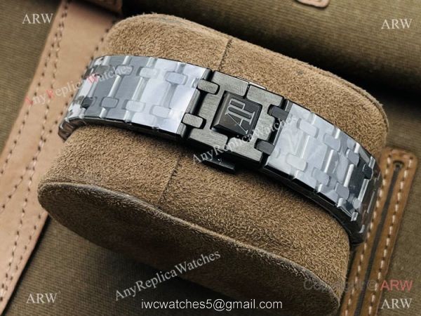 TW factory Audemars Piguet Royal Oak Blacksteel 41mm Watch Annual Calendar Face 6