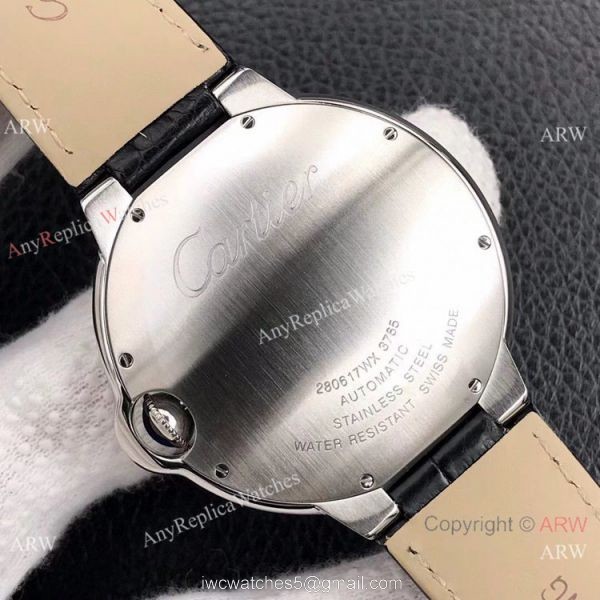 V6 Factory V7 version Ballon Bleu Cartier 42mm Automatic Watch Black Leather Strap 6