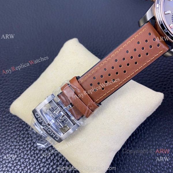 Swiss Grade One Chopard Mille Miglia GTS Azzurro Chrono Watch Rose Gold Crown 6