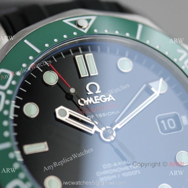 JH Factory Swiss Omega Seamaster James bond 8500 Watch Black Rubber Strap 6