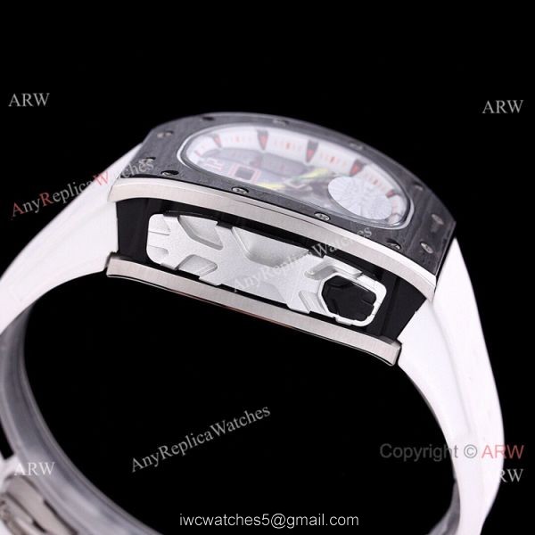 White Rubber Band Richard Mille 62-01 Tourbillon Vibrating Alarm ACJ Replica Watch 6