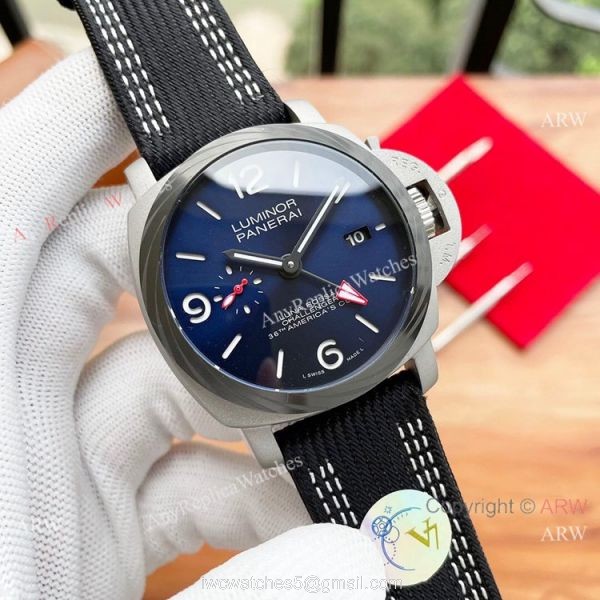 Blue Face Luminor Panerai Luna Rossa Challenger Of The 36th Americas Cup Replica Watches 6