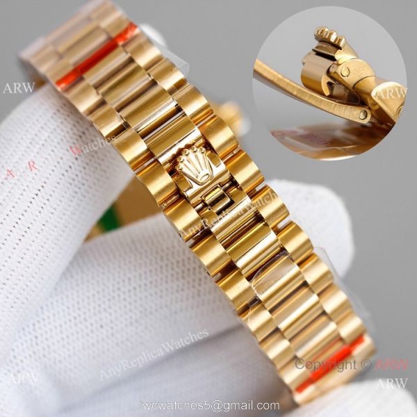TR Factory 904L Steel Rolex Datejust 31mm Watch President Yellow Gold Diamond Bezel 6