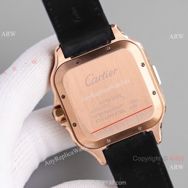 JH Swiss Grade Cartier Santos de Cartier Chronograph Rose Gold Watch 2021 New! 6