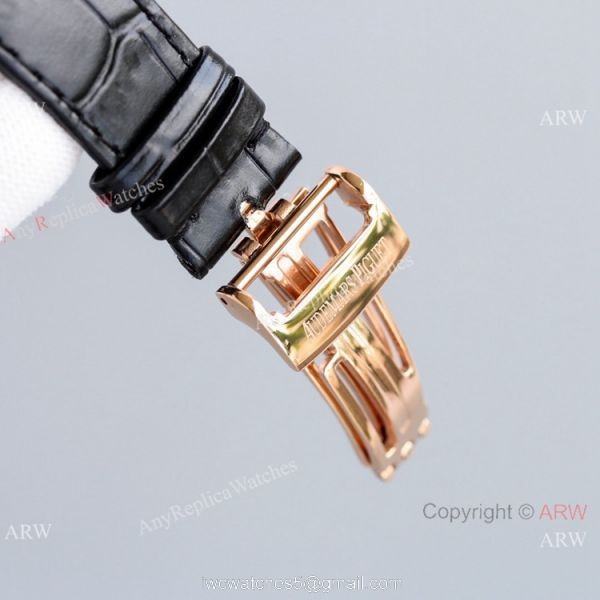 Full Diamonds Audemars Piguet Royal Oak 15400 Rose Gold Automatic Watch 41mm Replica 6
