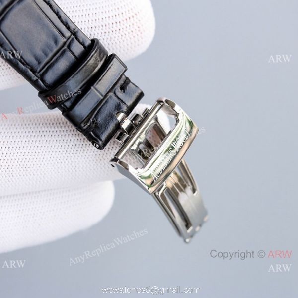 Diamond Audemars Piguet Royal Oak 15400 Watch With Black Leather Strap Best Replica 6