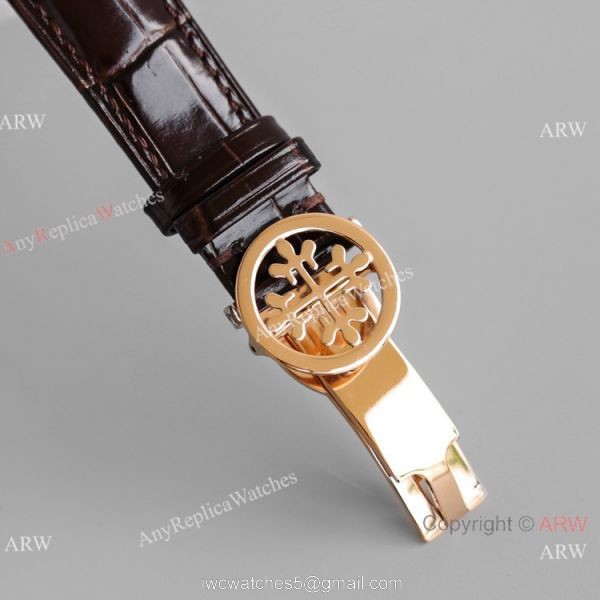 JH Swiss Replica Patek Philippe Perpetual Calendar Chronograph 5270z Watch Rose Gold Diamond Bezel 6