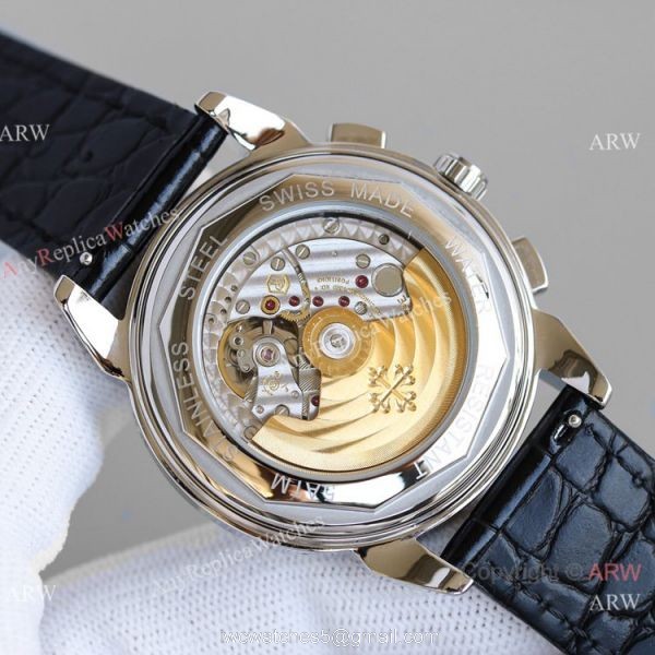 2021! Swiss Copy Patek Philippe 5270G Perpetual Calendar Chronograph JH V2 Version Watch White Dial 6