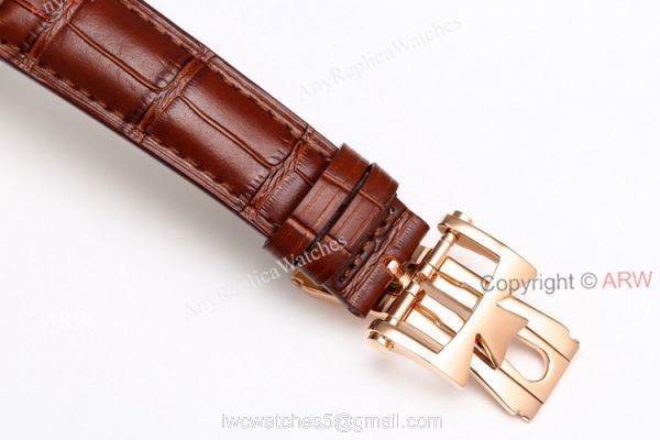 New Vacheron Constantin Malte Real Tourbillon Rose Gold White Face Brown Leather Strap Swiss Replica Watches 6