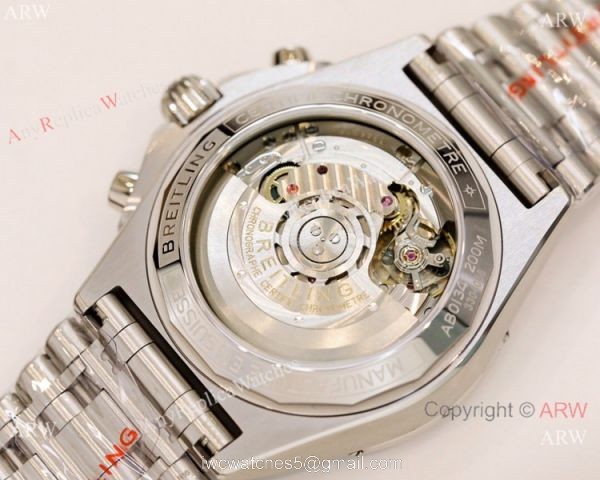 2021 New Breitling Rouleaux Bracelet GF Factory Breitling Chronomat Copy Watch 42mm White Dial 6