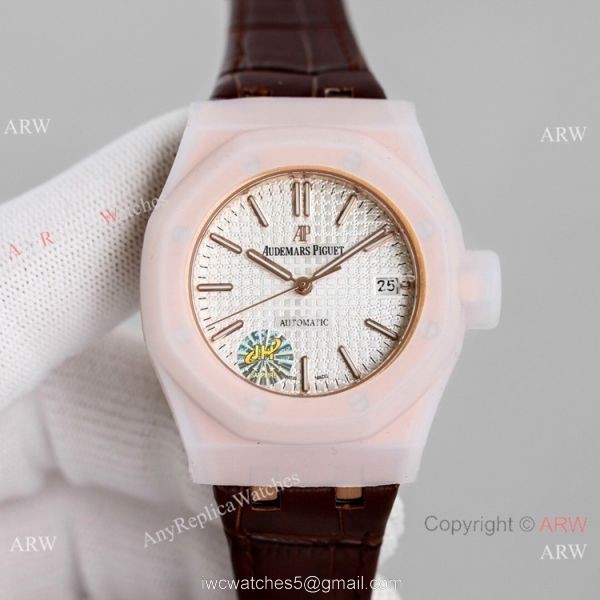 JH Factory Audemars Piguet Royal Oak Rose Gold 37mm Gray Dial Watch 6