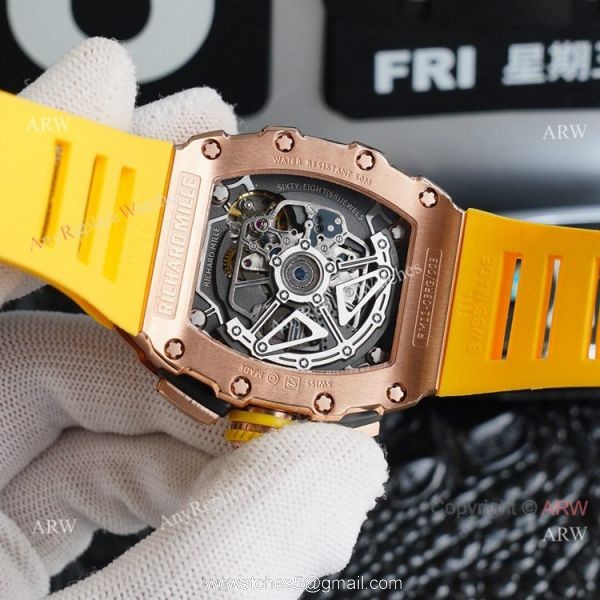 Best Richard Mille RM11-03 Felipe Massa Flyback Chronograph Dial Rose Gold Replica Watches 6